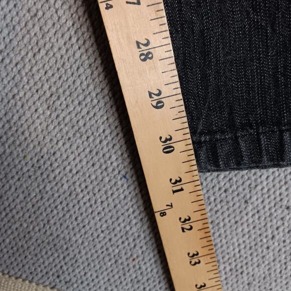 ENYCE Sean Combs Vintage Jeans 38X31 Black Loose Straight Street Back Flap Y2k - Picture 14 of 16